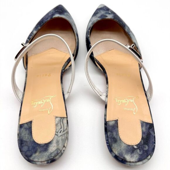 CHRISTIAN LOUBOUTIN  Choc Lock Flats  Pointy Toe Mules Jeans Punk EU41.5 US 11.5 - Picture 3 of 12